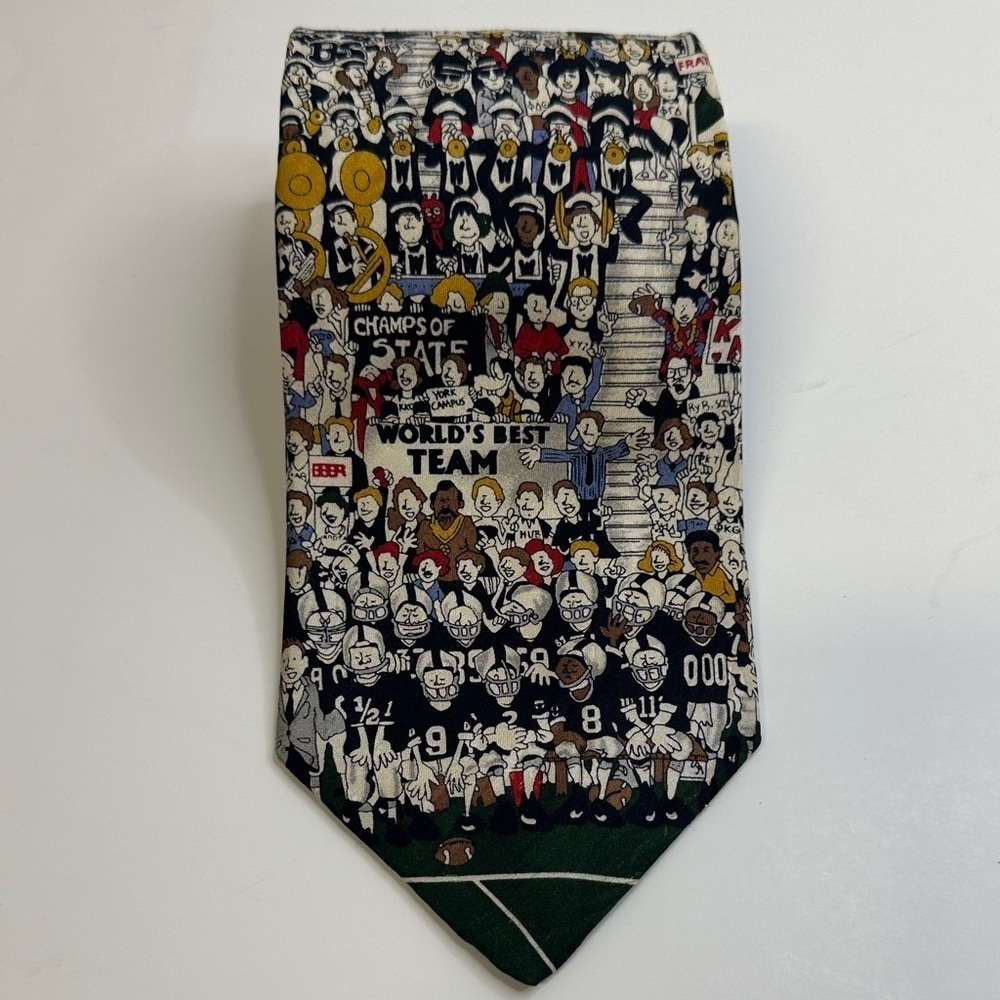 Museum Artifacts Silk Sports Team Themed Tie - Picture 6 of 6